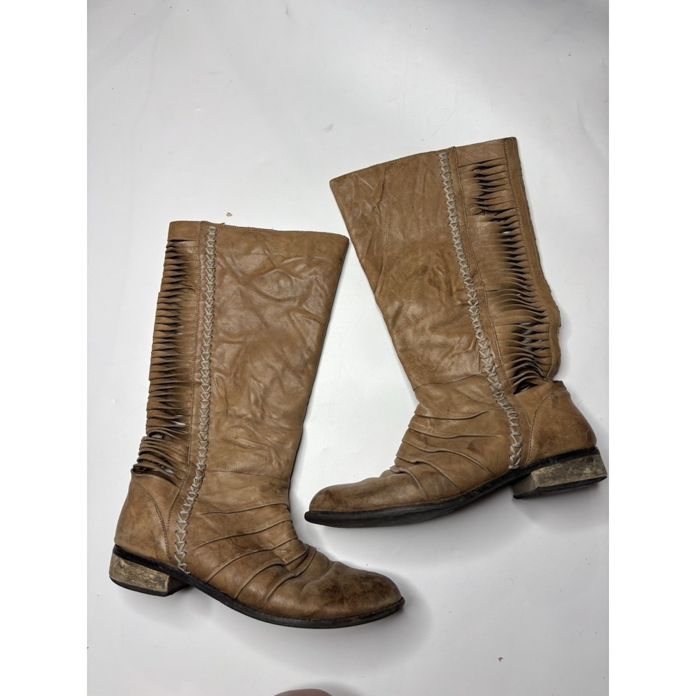SAM EDELMAN Berlin Tan Leather Knee High Boots Women's 8 Hippie‎ Boho Festival